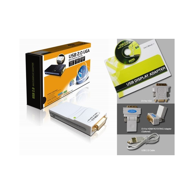 USB 2.0 to DVI/HDMI/SVGA Display Adapter (1280x1024)