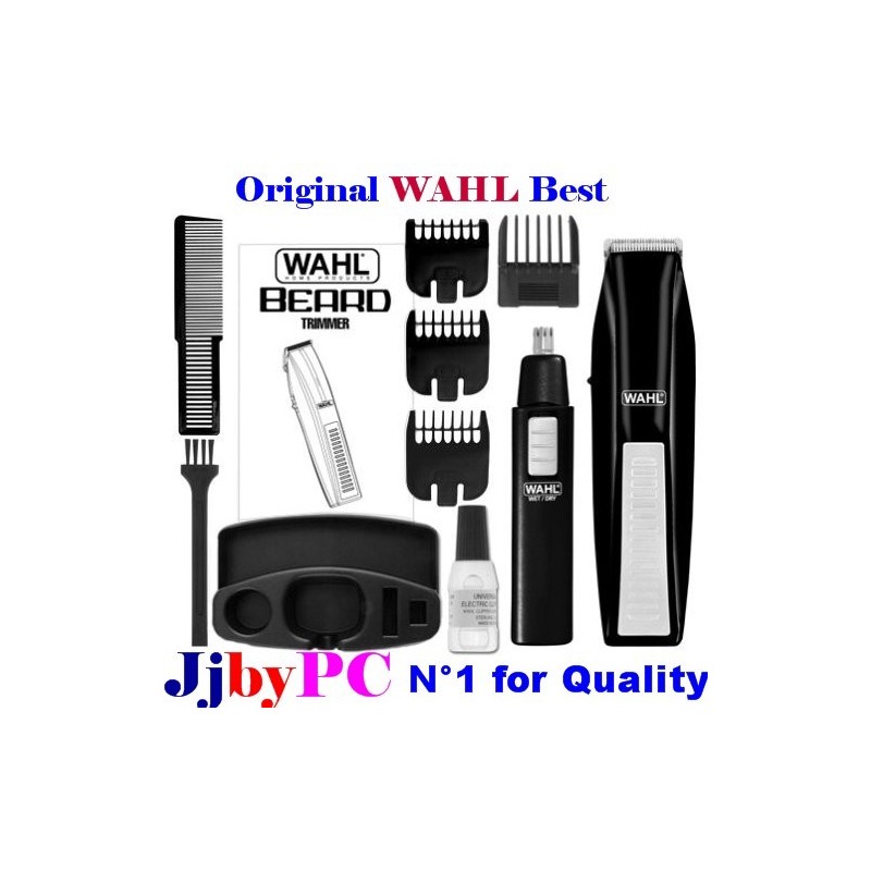Wahl Cordless Battery Operated Beard Trimmer with Bonus Ear, Nose and Brow Trimmer