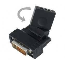 DVI Male to HDMI Female Video Rotating Adapter