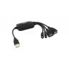 4-PORT USB 2.0 HUB – BUS-POWERED FLEXIBLE LIBERATOR CABLE (Mini, Micro, USB ports)