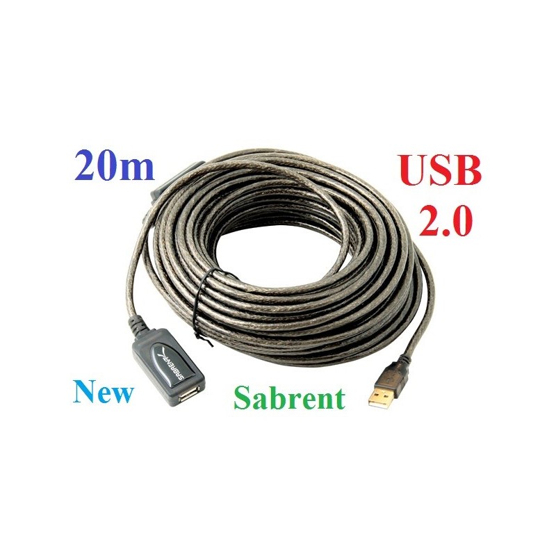 Sabrent 20m Metres USB 2.0 ACTIVE EXTENSION BOOSTER CABLE