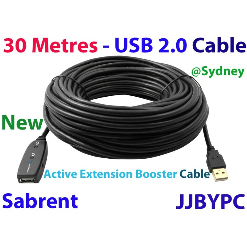 Sabrent 30m Metres USB 2.0 ACTIVE EXTENSION BOOSTER CABLE (USB-X30M)