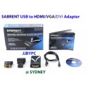 USB 2.0 to DVI/HDMI/SVGA Display Adapter (1280x1024)