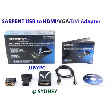 USB 2.0 to DVI/HDMI/SVGA Display Adapter (1280x1024)