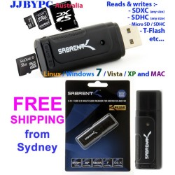 USB 2.0 Micro SD / SDHC / SDXC / SD / T-Flash Card Reader