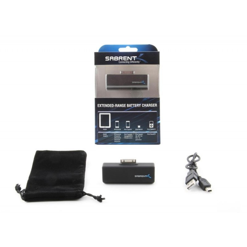 Sabrent Extended-Range Battery Charger (External BATTERY CHARGER FOR IPOD, iPhone 2 - 4s, iPad)
