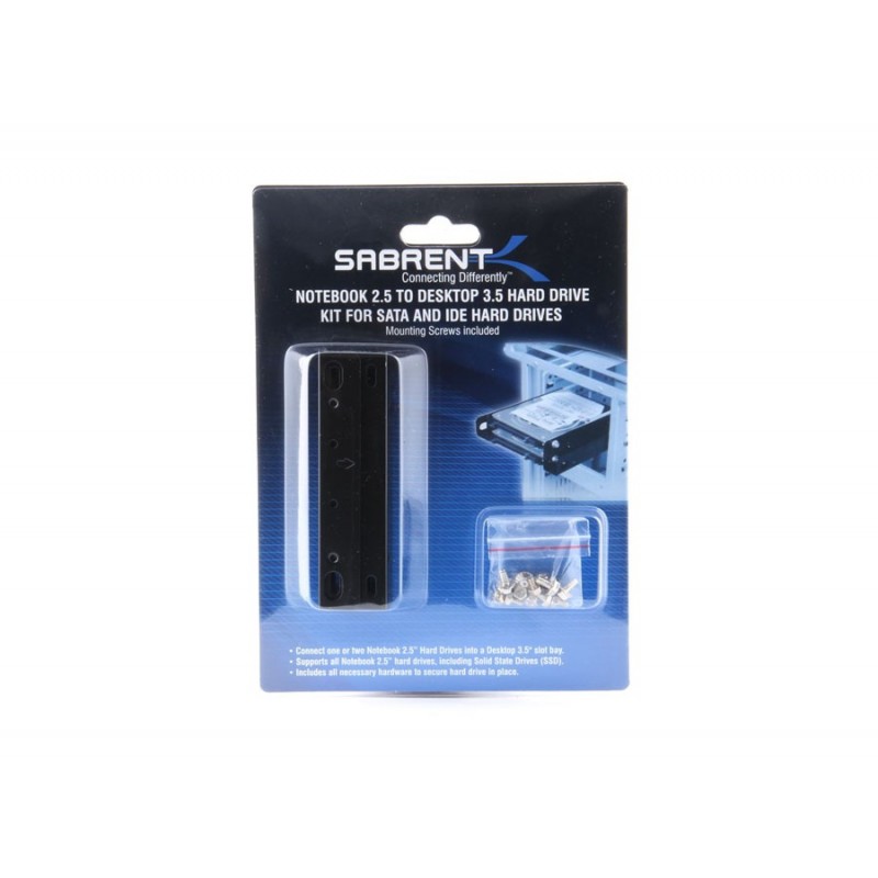 SABRENT 2.5" HDD or SSD TO 3.5" Hard Drive - Bracket Convert LAPTOP HDD or SSD To Desktop