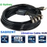 Sabrent 10 Metres USB 2.0 ACTIVE EXTENSION CABLE TYPE A MALE TO TYPE A FEMALE