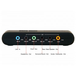 8-Channel 3D USB 2.0 External 7.1 Surround Sound Box w/Digital Output