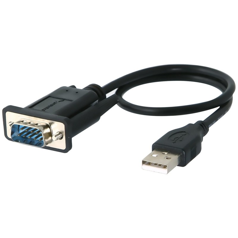 Sabrent USB 2.0 to serial cable adapter/USB A- male & serial 9 pin male with thumbscrews connector (CB-FT1K) 