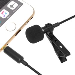 Sabrent Lavalier / Lapel Clip-on Omnidirectional Condenser Microphone , Black
