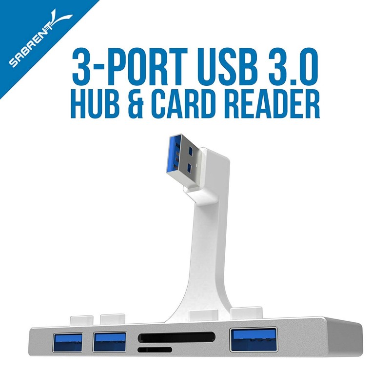Sabrent HB-IMCR 3-Port USB 3.0 Hub with Multi-in-1 Card Reader For iMac Slim Unibody 2012 or later